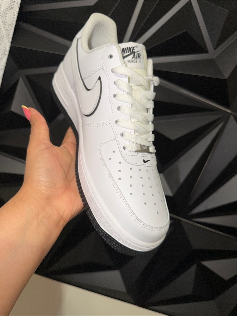 Nike Women's White Sneakers with Black Swoosh